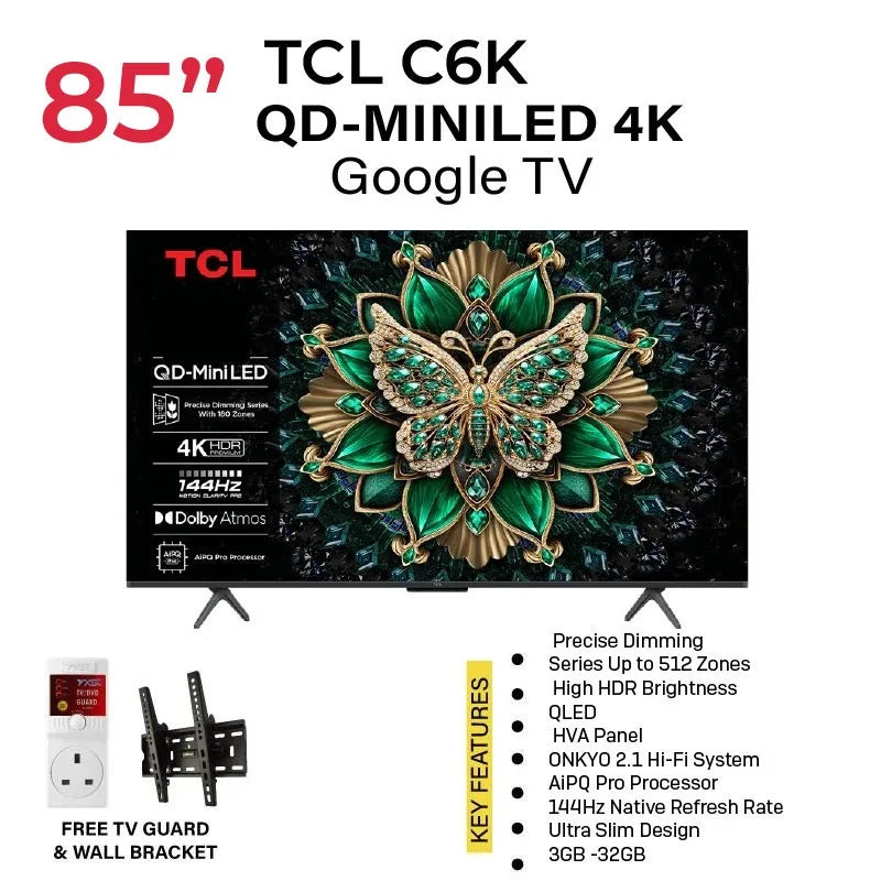 TCL C6K 85-inch Premium QD-MiniLED 4K Smart TV in Kenya